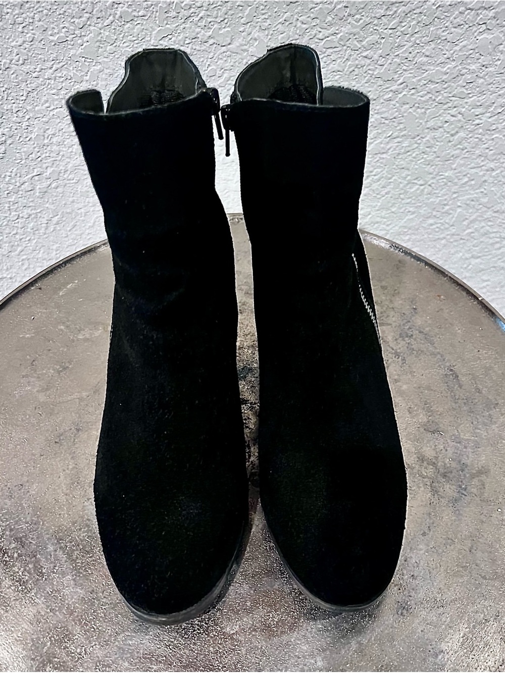 Crown Vintage black suede ankle boots,